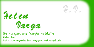 helen varga business card